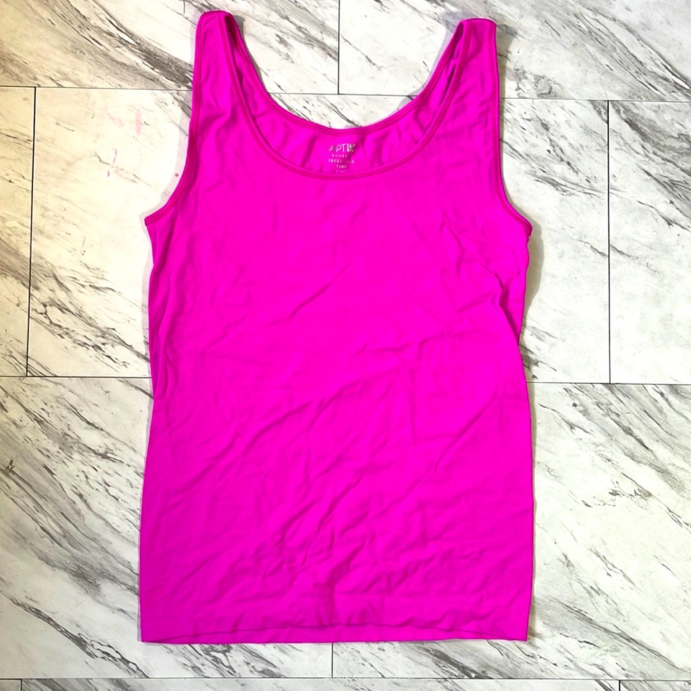 Women L neon pink sleeveless tanktop sports